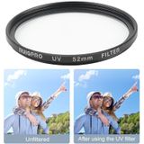 RUIGPRO voor GoPro HERO 7/6/5 Proffesional 52mm UV lens filter met filter adapter ring & lensdop