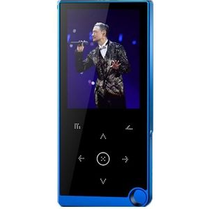 2 4 inch Touch-Button MP4 / MP3 Lossless Music Player  Ondersteuning E-Book / Wekker / Timer Shutdown  Geheugencapaciteit: 4GB zonder Bluetooth(Blauw)