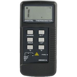 Digitale thermometer met K-Type Sensor (DM6801A)