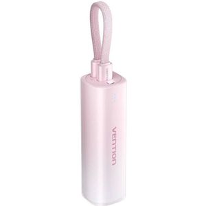 Vention Powerbank 5000mAh FHWR0 20W + USB-C to lightning cable (roze)