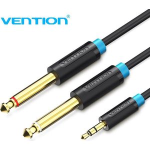 Vention 3.5 mm Jack naar 2 Keer 6.35 mm Jack Audio Kabel 5 Meter
