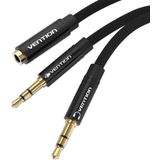 Vention Cable audio mini jack 3.5mm female to 2x mini jack 3.5 mm male BBLBAB 0.6m (zwart)