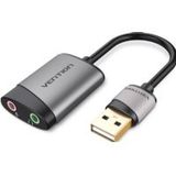 Vention Externe Geluidskaart via USB voor Microfoon en Audio OMTP-CTIA