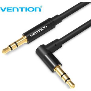 Vention BAKBF-T Black 3.5mm Male to 90° Male Audio Cable, 1 Meter