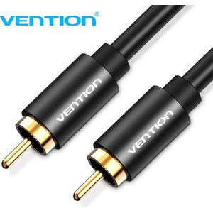 Vention RCA (Cinch) male naar male kabel VAB-R09-B150, 1,5m (zwart) (1.50 m, RCA), Audiokabel