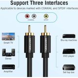 Vention VAB-R09-B200 audio kabel 2 m RCA Zwart