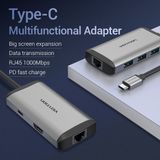 Vention CNCHB laptop dock & poortreplicator Bedraad USB 3.2 Gen 1 (3.1 Gen 1) Type-C Grijs