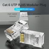 Vention - Modulaire RJ45 Cat.6 UTP Stekker - Transparant - Pak van 50