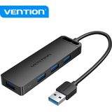 Vention CHLBD interface hub USB 3.2 Gen 1 (3.1 Gen 1) Type-A 5000 Mbit/s Zwart