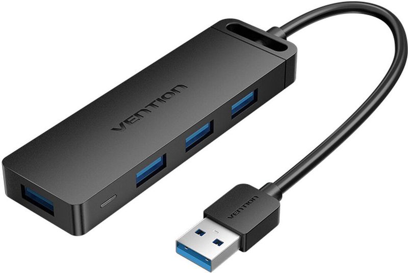 Vention CHLBD interface hub USB 3.2 Gen 1 (3.1 Gen 1) Type-A 5000 Mbit/s Zwart