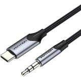 Vention BGKHF audio kabel 1 m 3.5mm USB Type-C Grijs