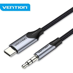 Vention BGKHF audio kabel 1 m 3.5mm USB Type-C Grijs