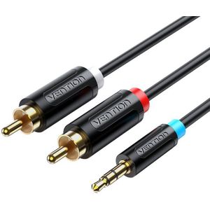 Vention Cable Audio Adapter 3.5mm Male to 2x Male RCA BCLBK 8m zwart