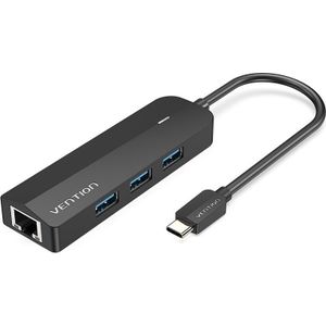 Vention TGPBB interface hub USB Type-C 5000 Mbit/s Zwart