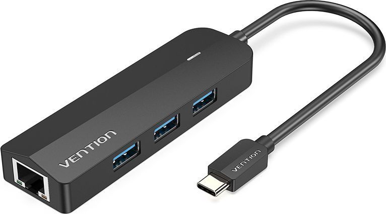 Vention TGPBB interface hub USB Type-C 5000 Mbit/s Zwart