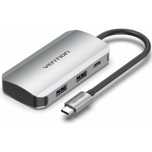 Vention TNBHB interface hub USB Type-C 5000 Mbit/s Grijs