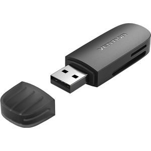 Vention CLFB0 geheugenkaartlezer USB 3.2 Gen 1 (3.1 Gen 1) Zwart