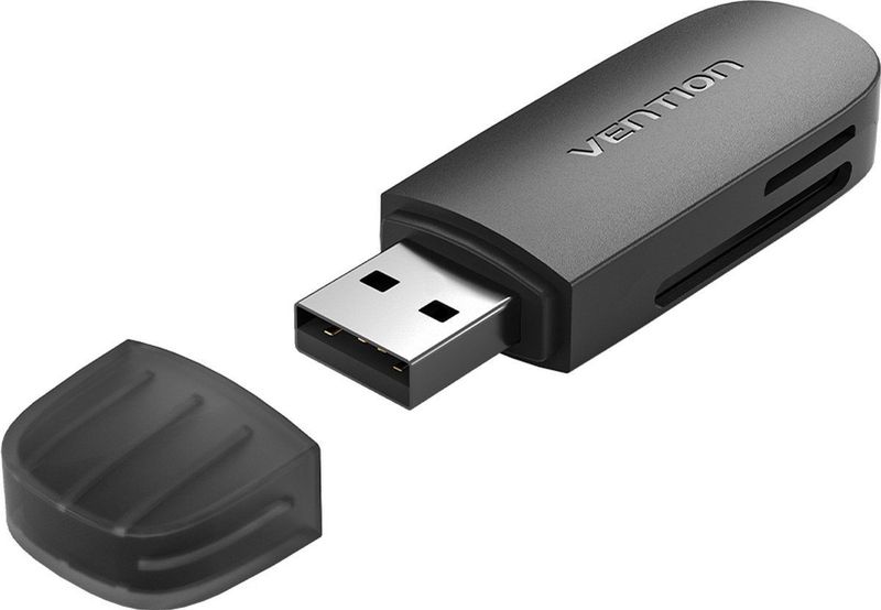 Vention CLFB0 geheugenkaartlezer USB 3.2 Gen 1 (3.1 Gen 1) Zwart