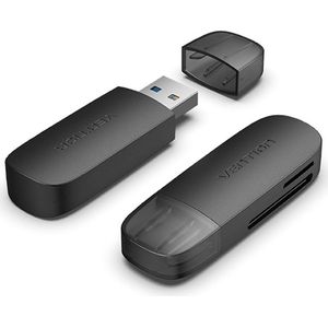 Vention Geheugenkaartlezer USB 3.2 Gen 1 - Zwart