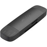 Vention CLKB0 geheugenkaartlezer USB 3.2 Gen 1 (3.1 Gen 1) Type-A/Type-C Zwart