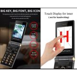 Mafam F10 Dual-Screen Flip Phone  2 8 inch touch display + 2.4 inch  5900mAh batterij  ondersteuning FM  SOS  GSM  Familienummer  Grote toetsen  Dual Sim (Gun Metal)