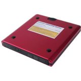 USB 3.0 Aluminum Alloy draagbare DVD / CD Rewritable Blu-ray Drive voor 12.7mm SATA ODD / HDD  Plug en Play (rood)