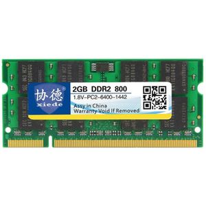 XIEDE X027 DDR2 800MHz 2GB algemene volledige compatibiliteit geheugen RAM module voor laptop