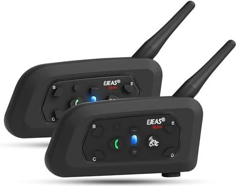 EJEAS - V6 Pro - Bluetooth Intercom Headset - Draadloos - Voor Motorrijden - 2 Stuks