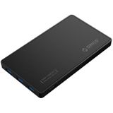 ORICO 2588H3 externe behuizing voor 7mm & 9.5mm SATA 2.5 inch SSD / HDD harde schijf  met ingebouwde USB 3.0 HUB (zwart)