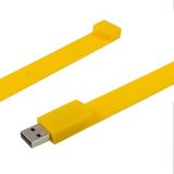 16GB siliconen armbanden USB 2.0 Flash schijf (geel)