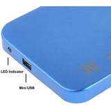 Externe USB 2.0 behuizing voor 2.5 inch SATA HDD harde schijf  Afmetingen: 126 x 75 x 13 mm (blauw)