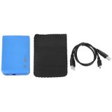 Externe USB 2.0 behuizing voor 2.5 inch SATA HDD harde schijf  Afmetingen: 126 x 75 x 13 mm (blauw)