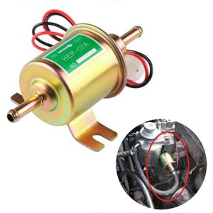 HEP-02A universele auto 12V brandstofpomp inline lage druk Elektrische brandstofpomp (goud)