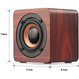 Q1 houten mini draagbare Mega Bass draadloze Bluetooth Speaker (rood)