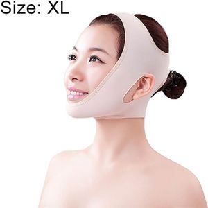 Lycra vleeskleur ademend huidverzorging en lift verminderen dubbele kin masker gezicht gordel  grootte: XL