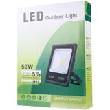 50W 4000-4500LM hoog vermogen Floodlight Lamp  IP65 waterdicht 60 LED  AC 85-265V  EU Plug(White Light)