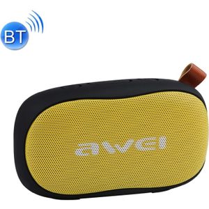 Awei Y900 Mini Draagbare Draadloze Bluetooth Spreker met Ruisvermindering Mic - Zwart+Geel