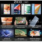 ZK10 3G-telefoongesprek Tablet-pc  10 1 inch  2 GB + 32 GB  Android 7.0 MTK6735 Quad-core 1 3 GHz  ondersteuning voor Dual SIM / WiFi / Bluetooth / GPS