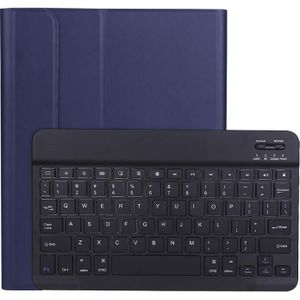 A098B TPU Afneembare Ultradun bluetooth-toetsenbord beschermhoes voor iPad Air 4 10 9 inch (2020)  met Stand & Pen-sleuf (Donkerblauw)