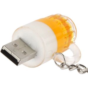 Bier sleutelhanger stijl USB Flash-schijf met 4GB geheugen