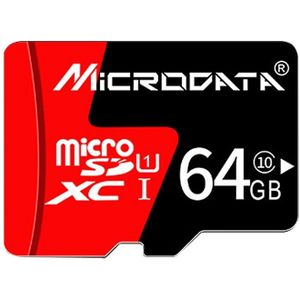 MICROGEGEVENS 64GB U1 rode en zwarte TF (Micro SD) geheugenkaart