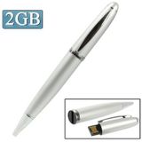 2 in 1 Pen stijl USB schicht schijf  zilver (2GB)