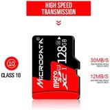 MICROGEGEVENS 128GB U1 rode en zwarte TF (Micro SD) geheugenkaart