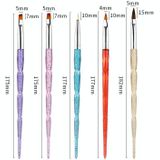 3 Sets Nail Pen Set Phototherapy Drawline Pen Geschilderd Pen Flash Powder Pen Rod Smudge Carving Pen  Stijl: 5 In 1