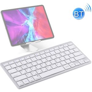 WB-8022 Ultradun draadloos Bluetooth-toetsenbord voor iPad  Samsung  Huawei  Xiaomi  tablet-pc's of smartphones  Ko Language Keys(Zilver)