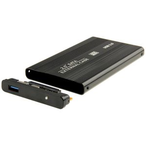 Externe USB 3.0 behuizing voor 2.5 inch SATA HDD harde schijf (zwart)