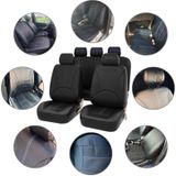 9 in 1 Universal PU Leder Four Seasons Anti-Slippery Cushion Mat Set voor 5 Seat Car (Zwart)