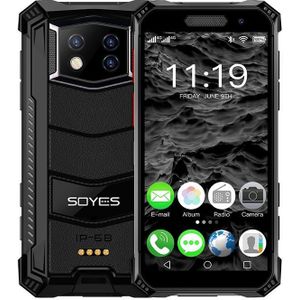 Soyes S10 Max Rugged Phone  4 GB + 128 GB  IP68 Waterdicht Dusticht Schokbestendig  Gezichts-ID & Vingerafdrukidentificatie  3.5 Inch Android 10.0 MTK6762 Octa Core tot 2.0 GHz  Dual Sim  PTT Walkie Talkie  OTG  NFC  Netwerk: 4G