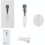 Draagbare Mini Multifunctionele Fysiotherapie Elektrische Hand-held Massage Stick (Wit)