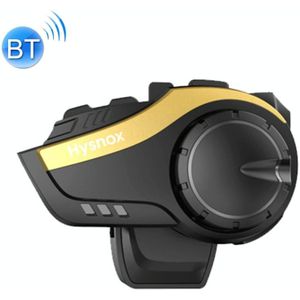 Hysnox HY-02 Bluetooth 5.0 Motorhelm Headset 2000M 6 Riders Intercom Headset (Goud)